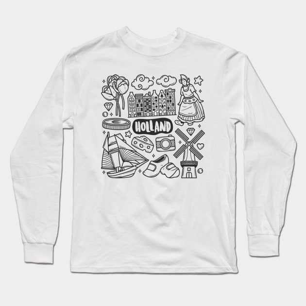 Holland Long Sleeve T-Shirt by Mako Design 